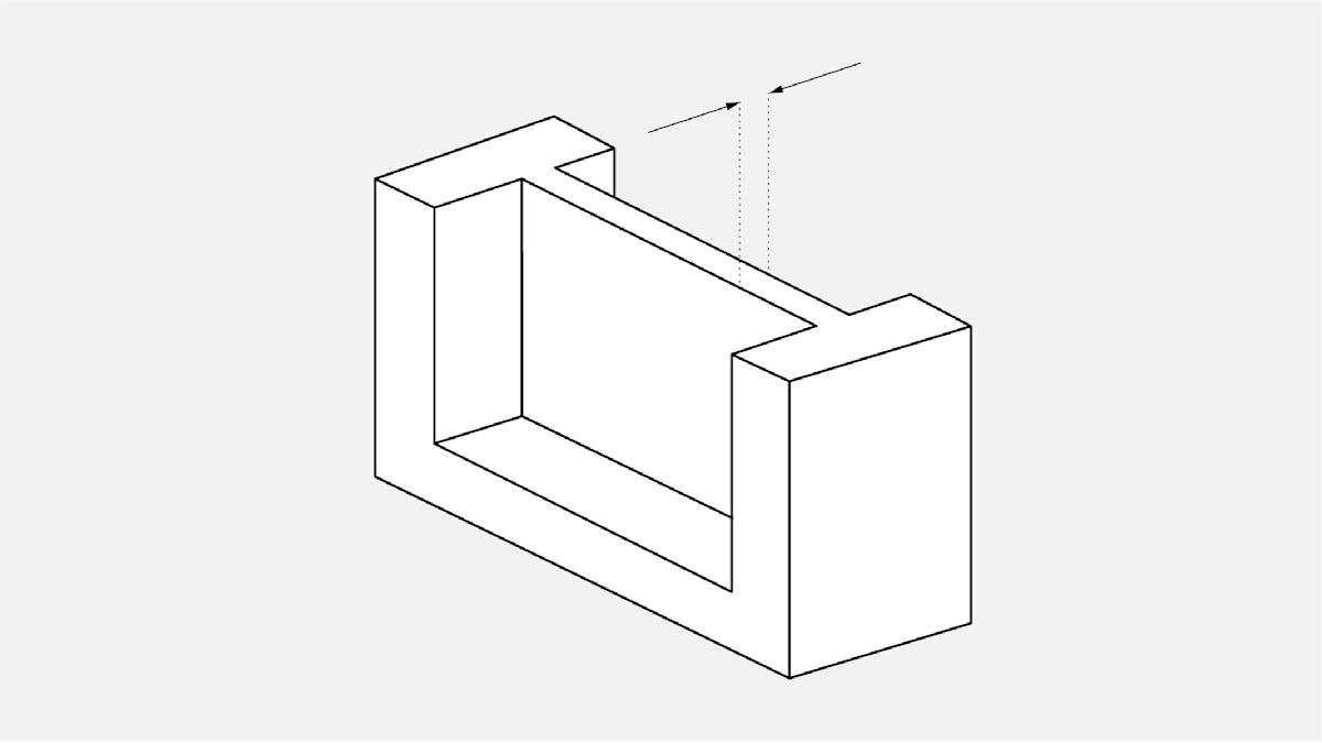 Illustration of supported walls