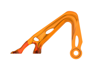 Render of 3D printed part in plastic