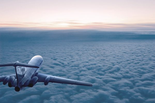 Plane above clouds