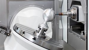 5-axis indexed CNC machine in action