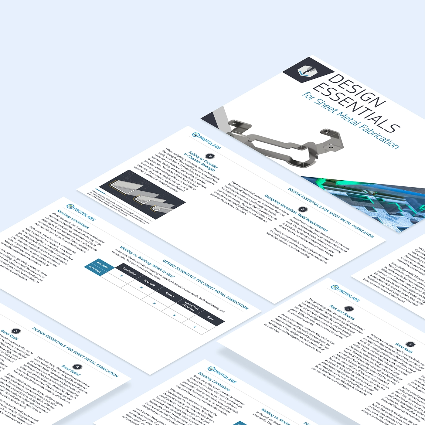 Sheet metal fabrication guide mockup