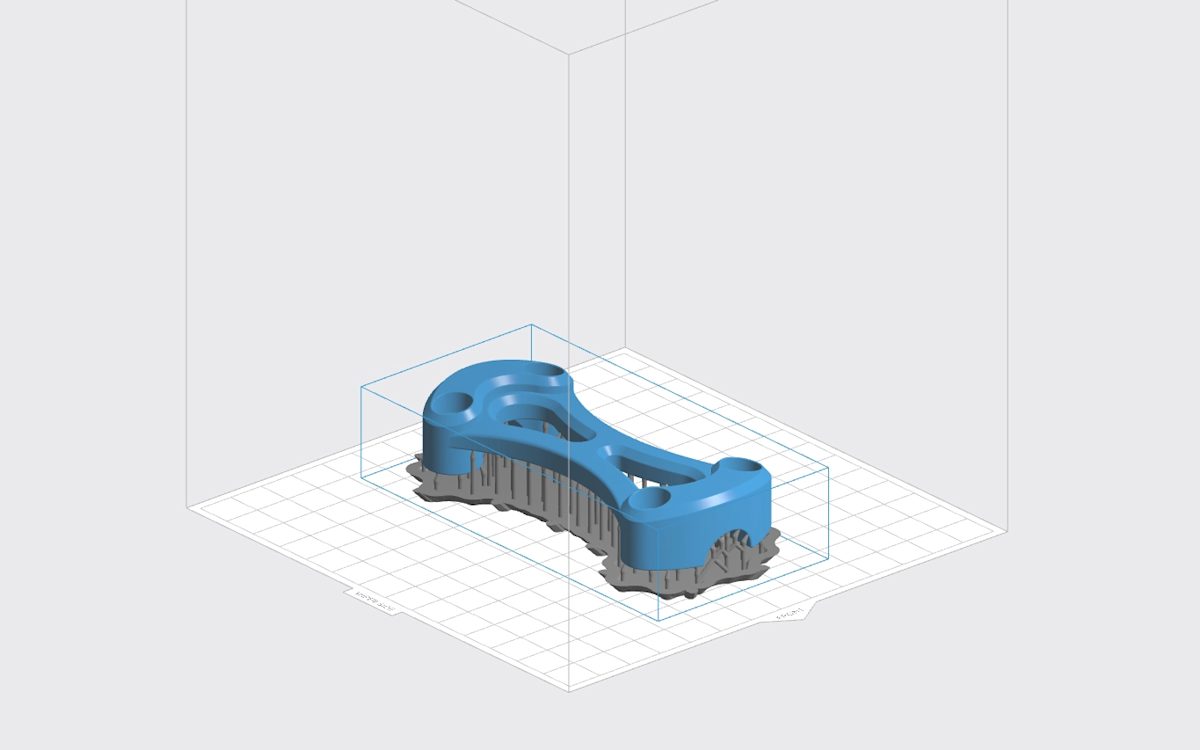 SLA model orientated sub-optimally horizontally with large z-axis cross sectional area.
