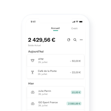 N26 You, fonctionnalité calendrier dans l’appli.