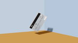 N26 debit card against blue background.