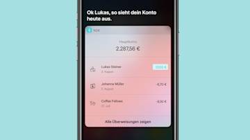 Show me the money mit Siri.
