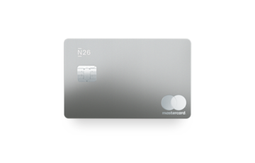 N26 Premium Metal Mastercard in slate grey.