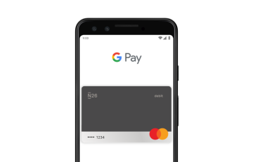 N26 You, paiement par carte avec Google Pay.