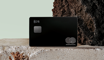 N26 charcoal black metal card.