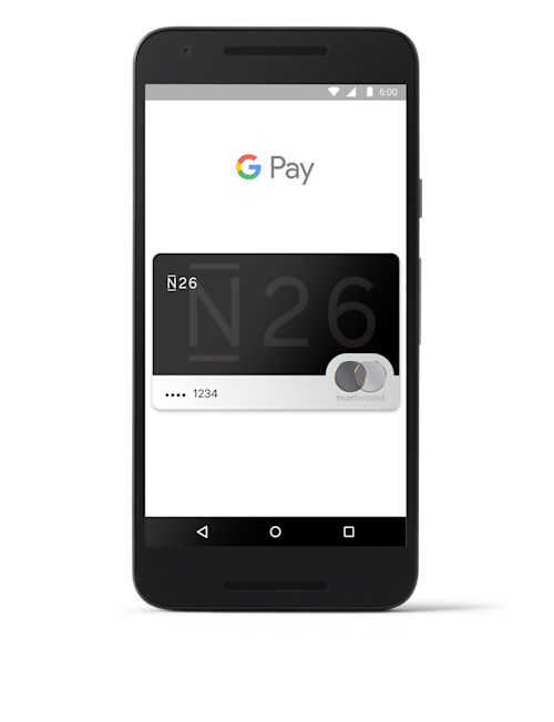 N26 Mastercard now works with Google Pay