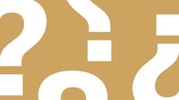 A graphical illustration with stylized question marks on it.