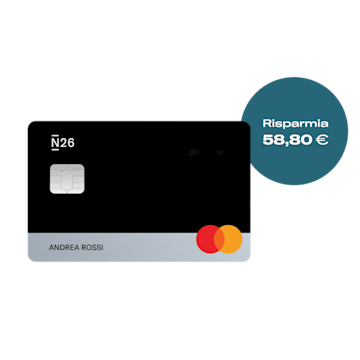 Carta N26 Smart in versione Antracite.