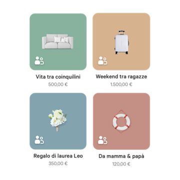 Uno screenshot della schermata degli N26 Spaces sull'app N26.