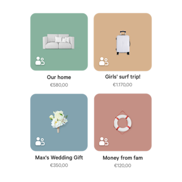 A screenshot of the N26 Spaces screen on the N26 app.