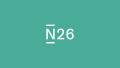 Un logotipo N26 sobre fondo verde.