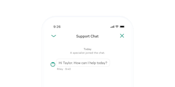 N26 Bank Account Customer Service Chat in App.