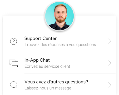 N26 Compte bancaire, chat dans l’appli avec le Service client