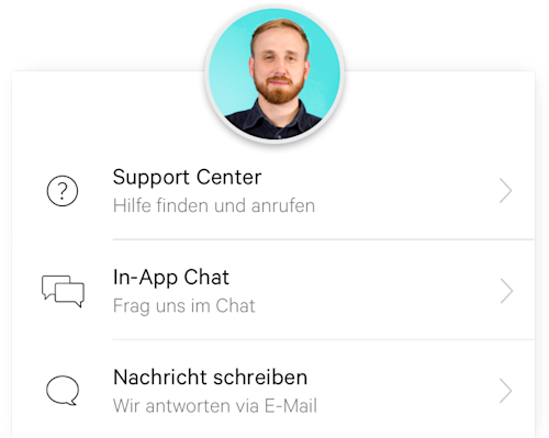 N26 Girokonto Kundenservice-Chat in der App