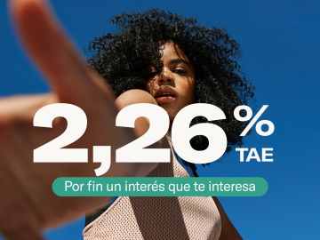 La imagen nuestra una tasa de interest del 2.26% con una mujer de fondo.