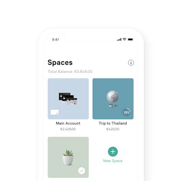 N26 You Spaces Overview in App.