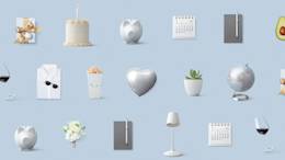 N26 spaces icons against blue background.