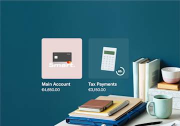 image of two N26 subaccount showing the "main account" and "Taxes" spaces to budget money.