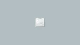 Calendar against grey background.