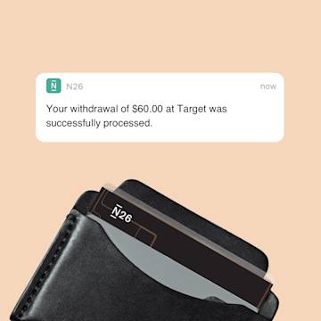 Withdraw cash for free with N26.