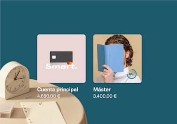 Imagen de dos subcuenta N26 muestra la "cuenta principal" y "Volver a la universidad" espacios a dinero del presupuesto.