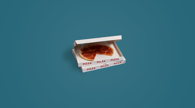 Dos cajas de pizza.