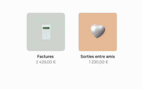 Drag & Drop avec N26 Espaces.