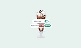 Milk shake with N26 round-ups.