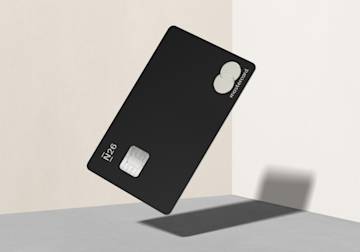 Charcoal Black N26 Metal card standing against a wall.