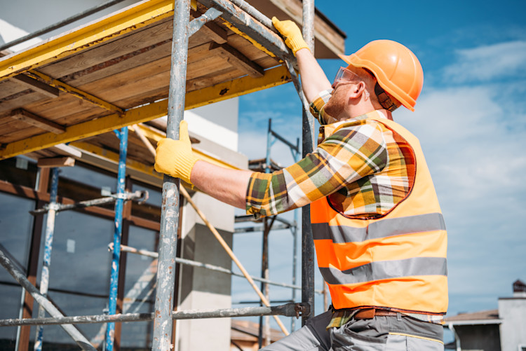 Builder on a roof