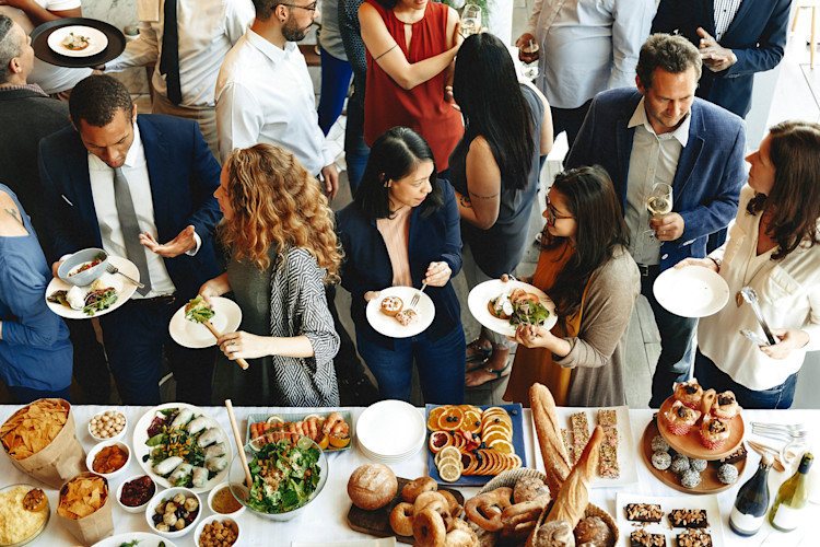 Catering at an event
