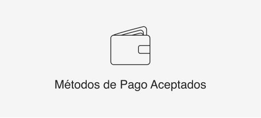Métodos de pago aceptados