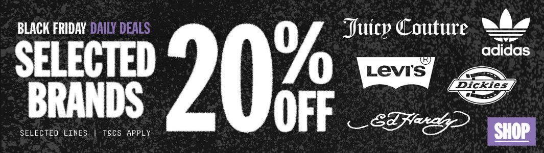 20% OFF SELECTED BRANDS