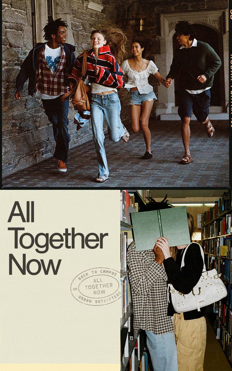 Three-panel image showing diverse young people: friends walking together, woman in star sweater outdoors, student in library.
