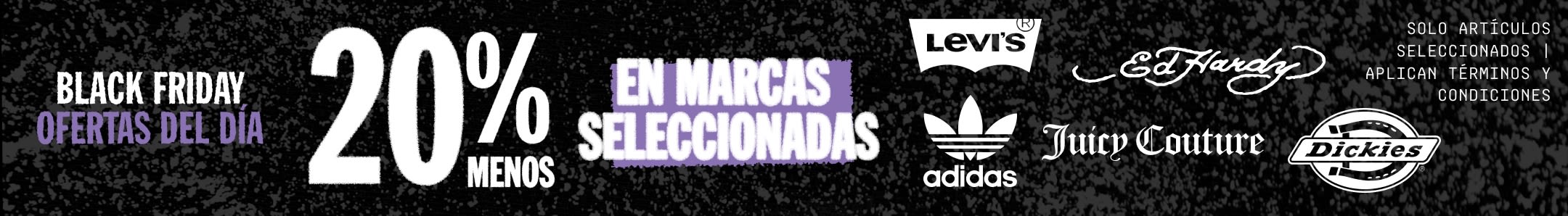 20% MENOS MARCAS SELECCIONADAS