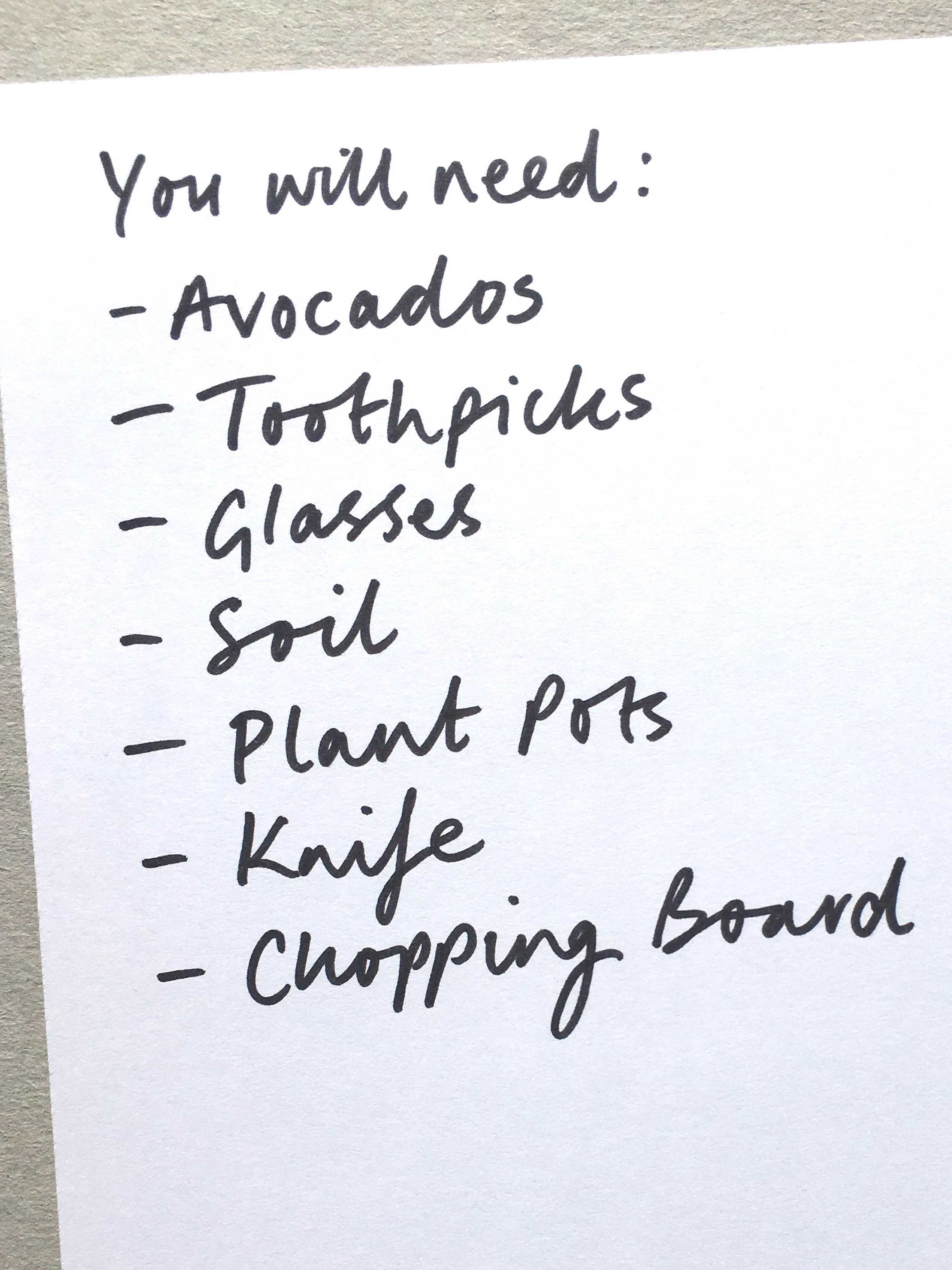 you will need