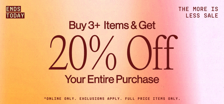 Buy 3 Items and Get 20% Off (10/24-7)