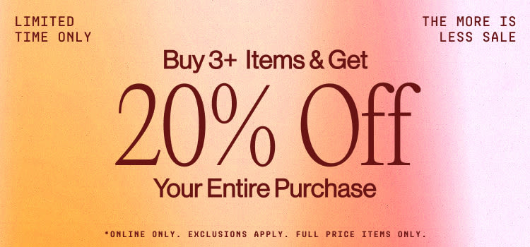 Buy 3 Items and Get 20% Off (10/24-7)