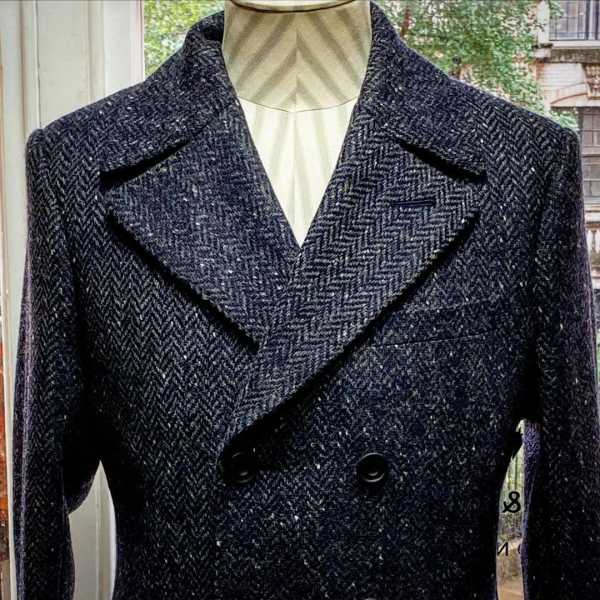 Donegal tweed overcoat