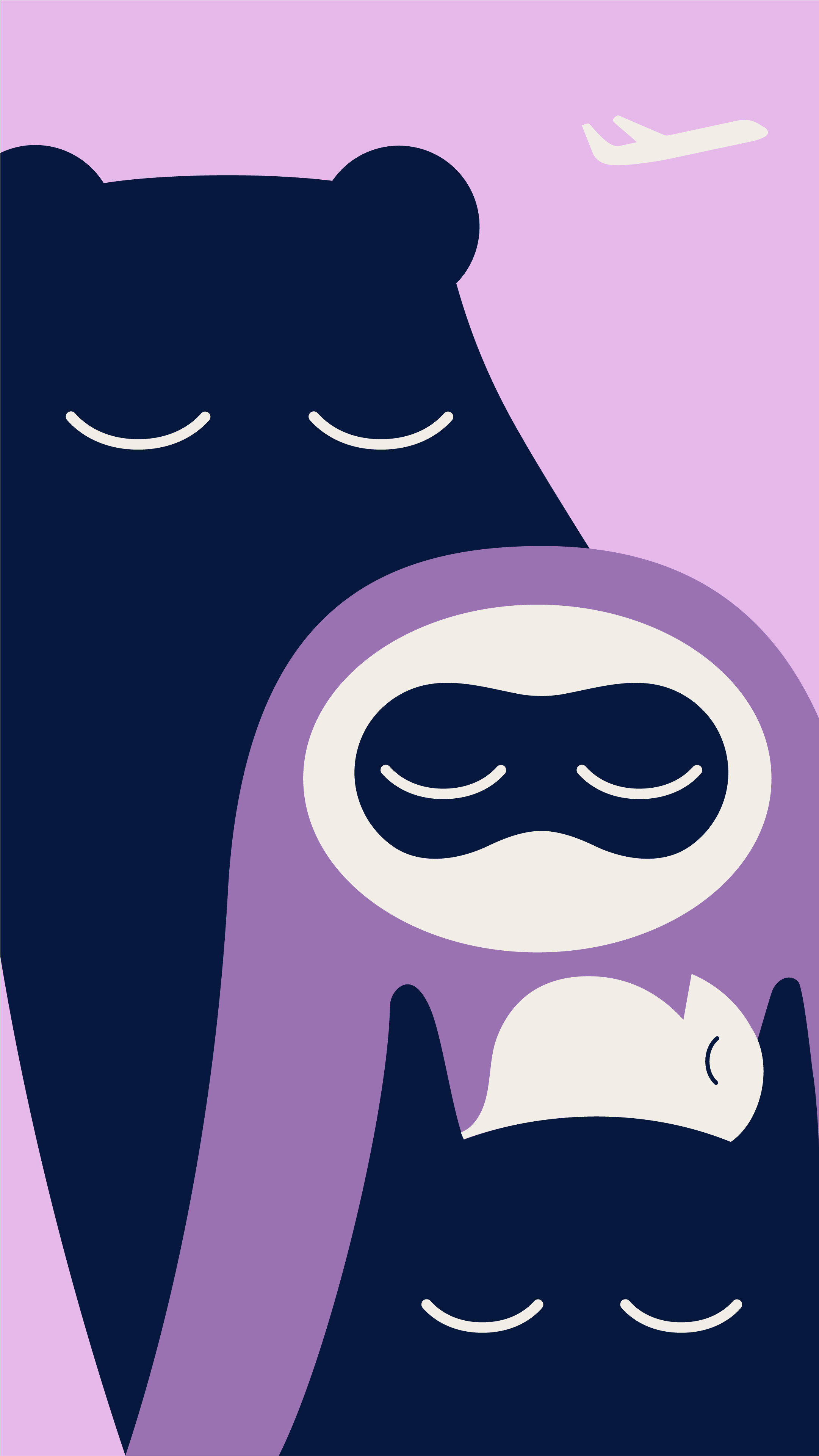 Sleepover group illustration