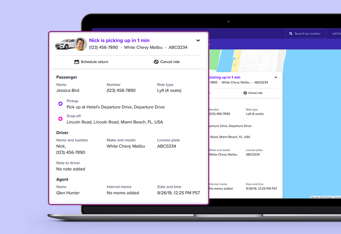 See ride details screen