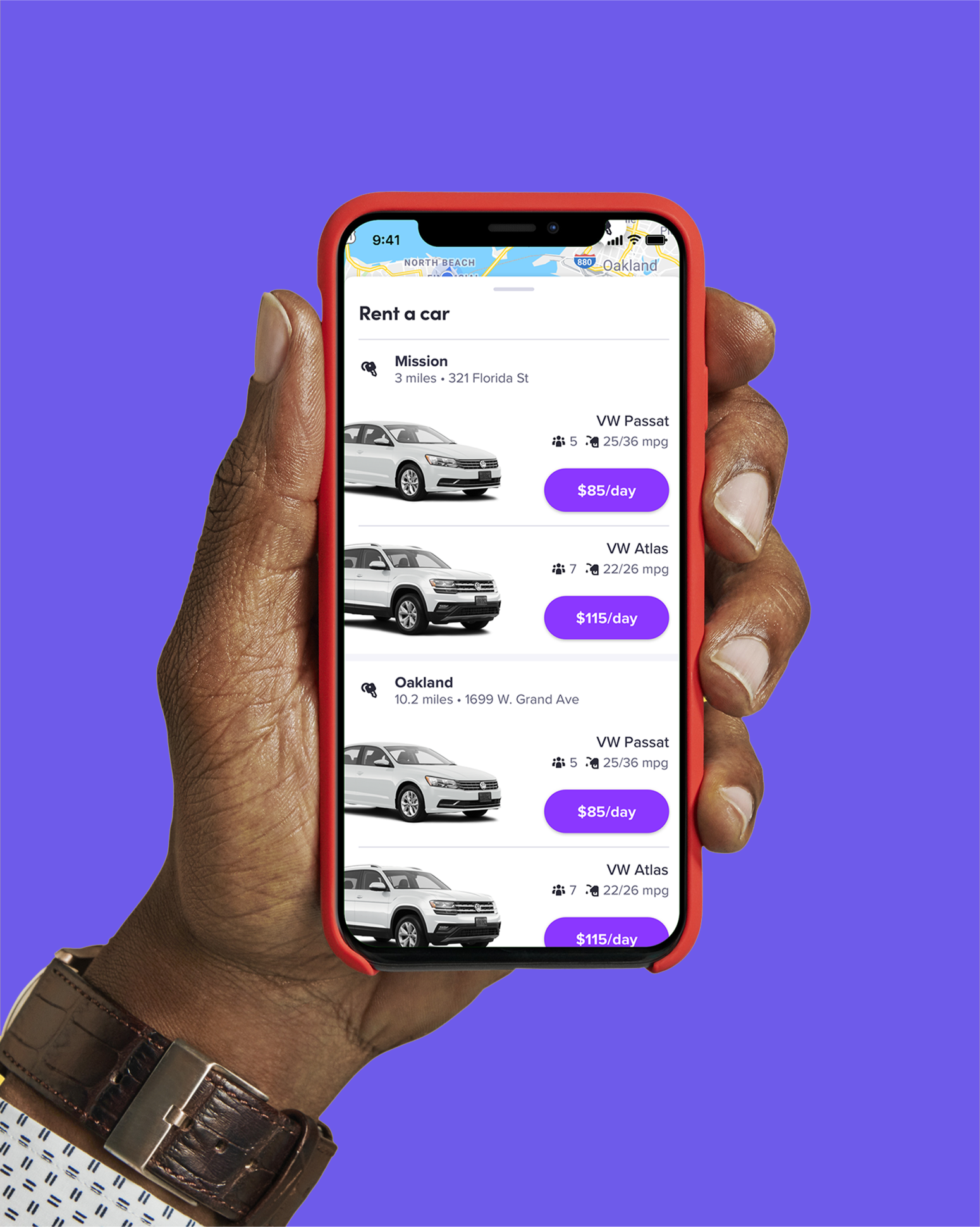 Lyft Rentals select option image