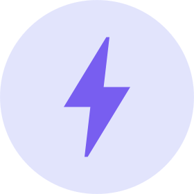 Lightning Bolt icon - purple