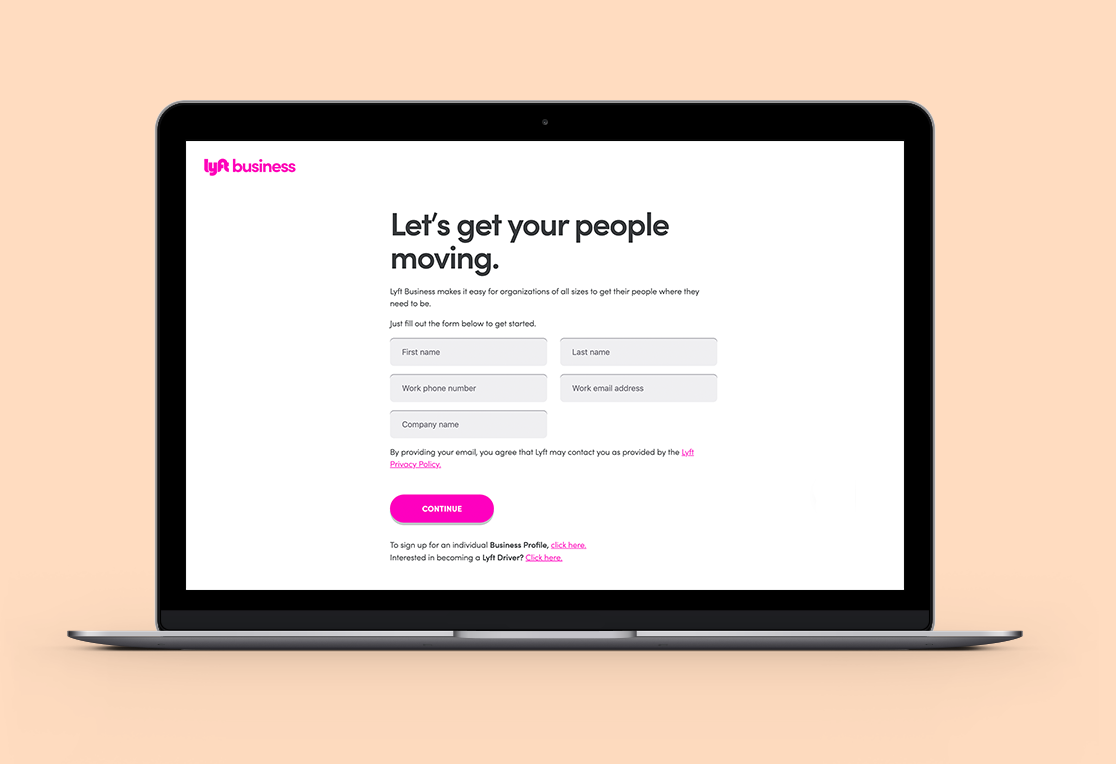 Getting set up with Lyft Business Portal