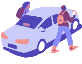 Lyft Shared ride illustration