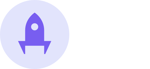 Rocketship icon purple