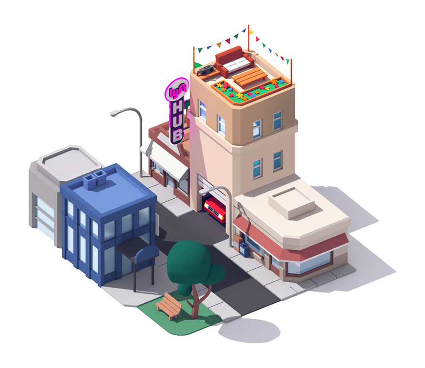 Lyft Driver Hub illustration